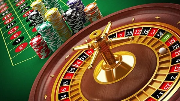 A 'do not enter' sign over a casino chip, indicating self-exclusion from online gambling.