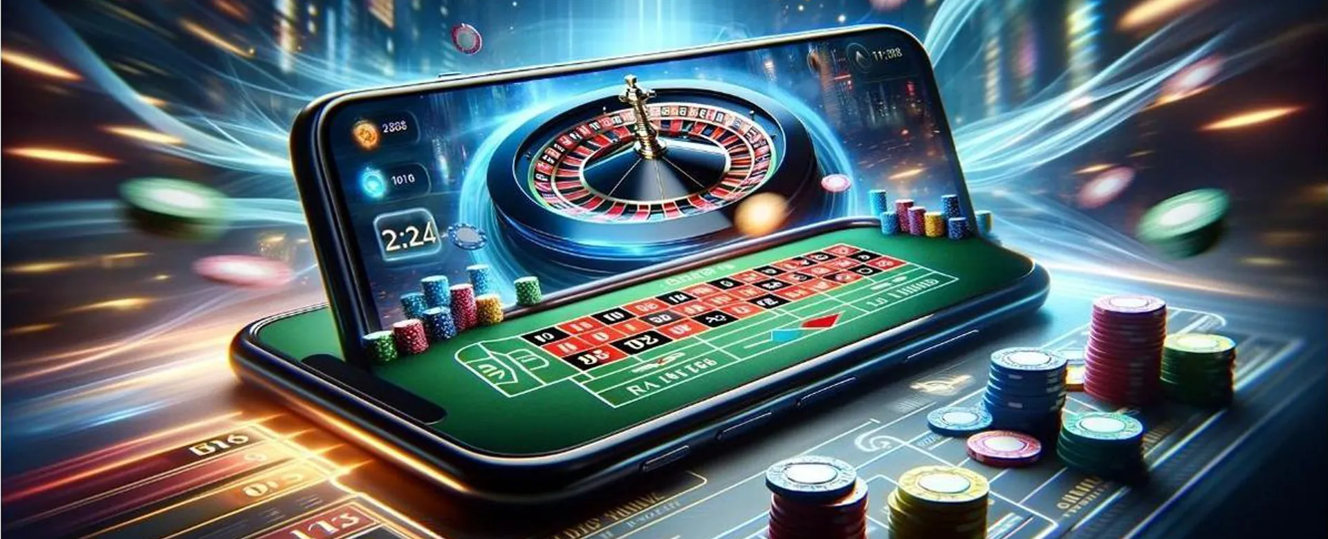 Luxurious VIP casino table with gold and black theme